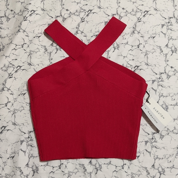 Aritzia Wilfred Sculpt Knit Criss Cross Tank - Lillooet - Size S - Picture 2 of 5